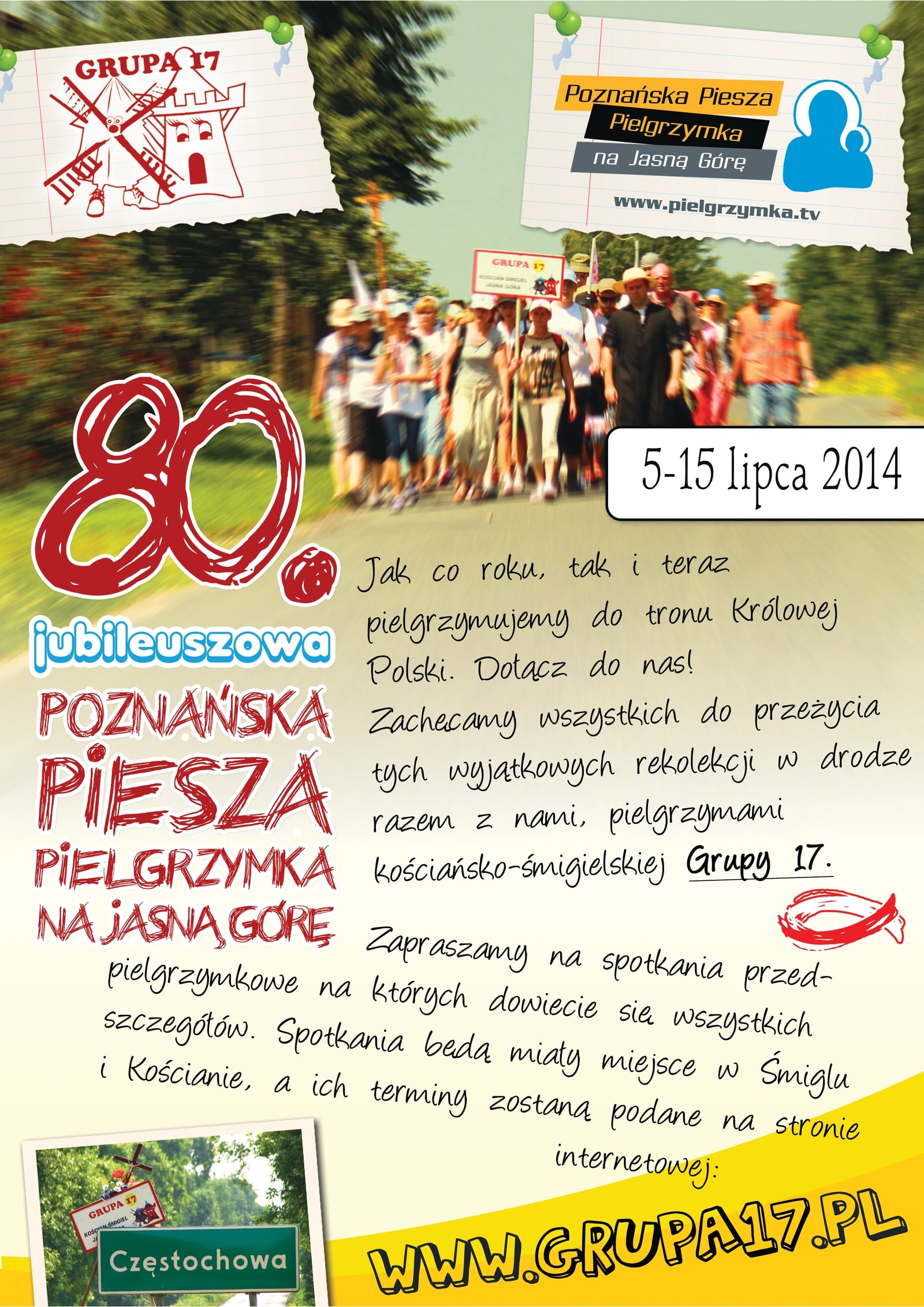 80 Poznańska Piesza Pielgrzymka na Jasną Górę – 05-15.07.2014r.