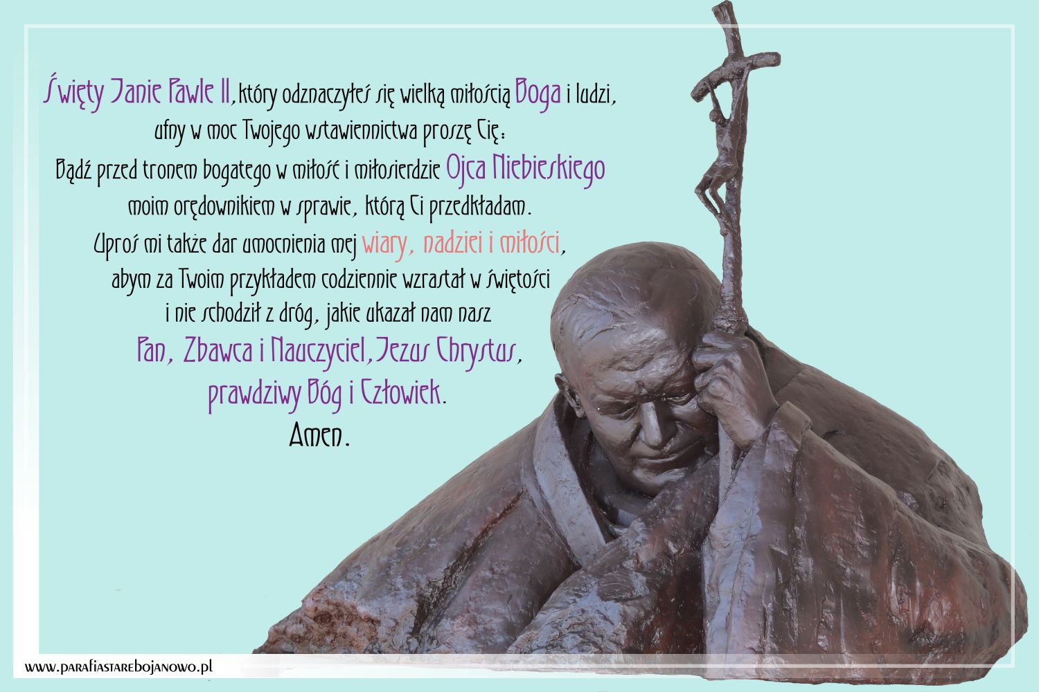 Modlitwa do Świętego Jana Pawła II