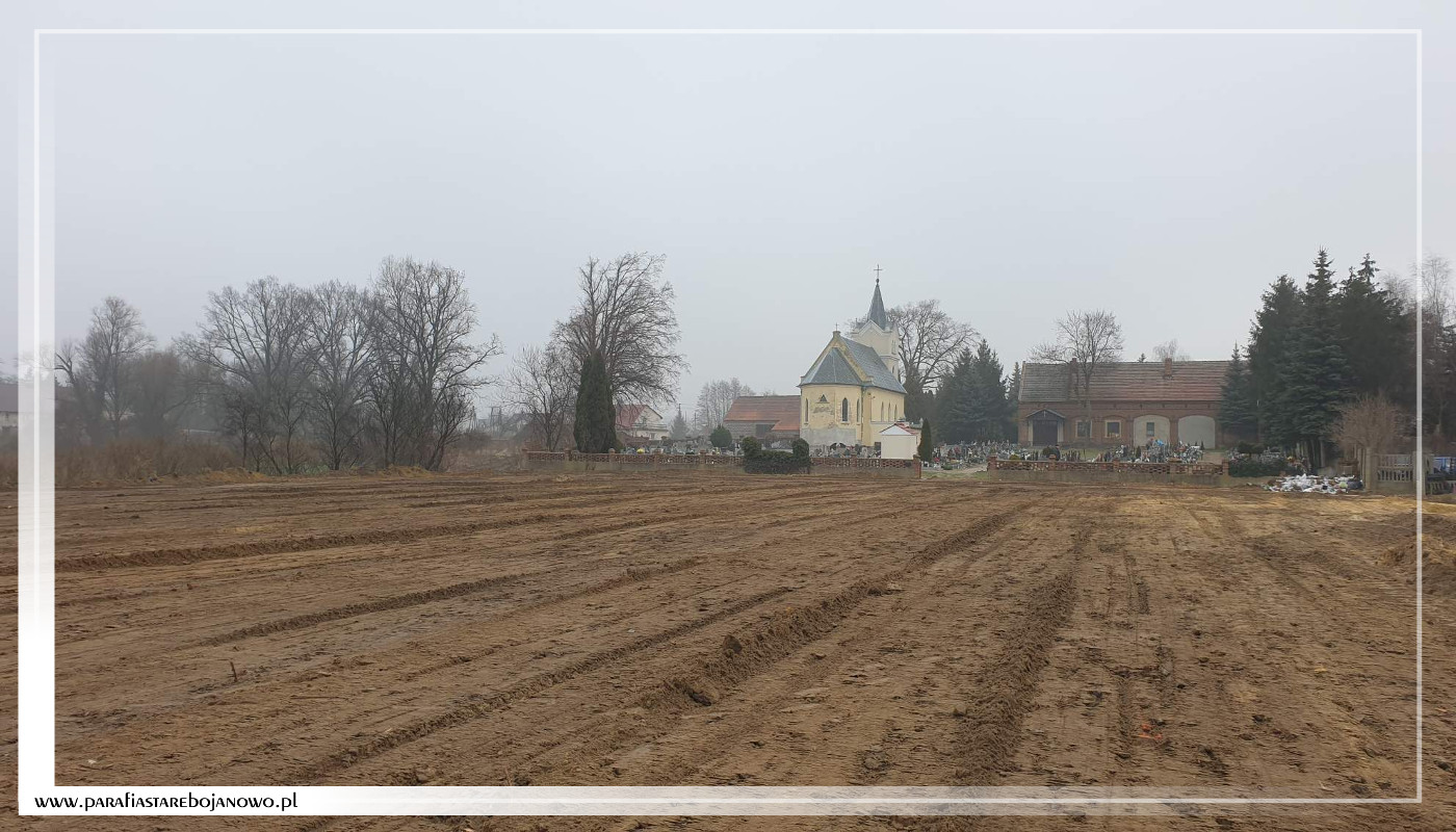 Wyrównany teren pod nowy cmentarz – 25.01.2020r.