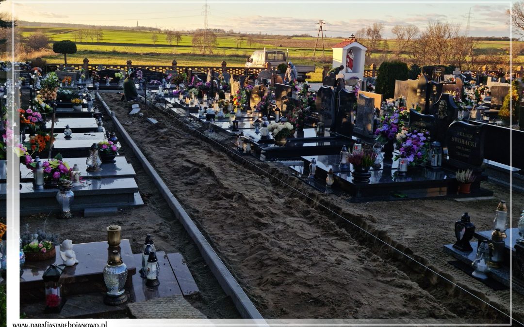 Kolejny etap prac remontowych na cmentarzu – 02.12.2021